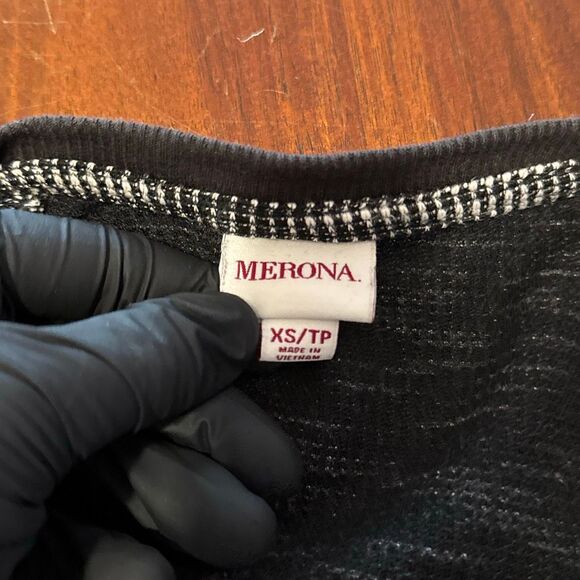 Merona Raglan Black Grey Tunic Sweater Women’s Extra Small - Picture 5 of 5